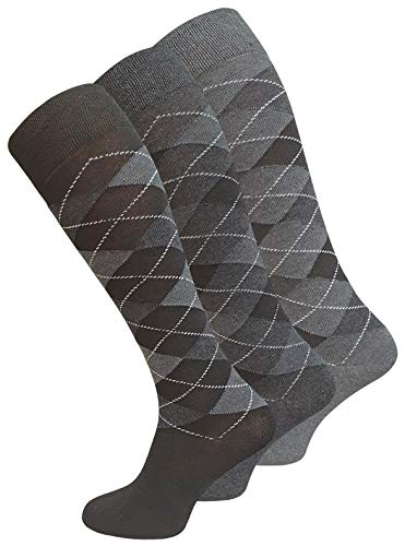 VCA 3 Paar Original Herren Comfort KNIESTRÜMPFE, mit Karo Design, ohne Gummibund, schwarz, Gr. 43-46 VCA 3 Paar Original Herren Comfort KNIESTRÜMPFE, mit Karo Design, ohne Gummibund, schwarz, Gr. 43-46 von VCA