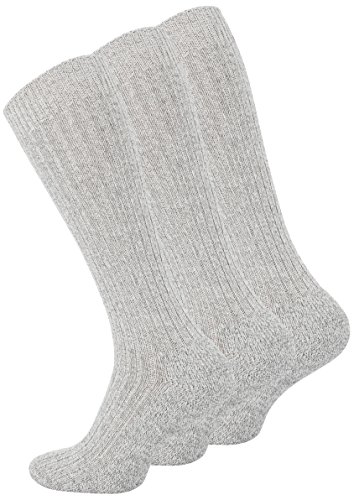 VCA 3 Paar Warme Norweger-Kniestrümpfe Wollkniestrümpfe mit gepolsterter Plüschsohle, grau meliert, Gr. 39-42 VCA 3 Paar Warme Norweger-Kniestrümpfe Wollkniestrümpfe mit gepolsterter Plüschsohle, grau meliert, Gr. 39-42 von VCA
