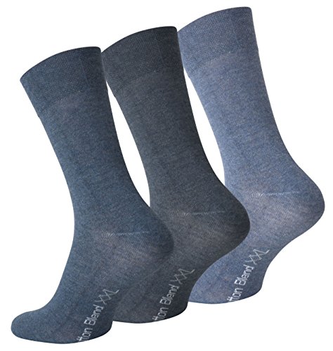 VCA 3 Paar XXL Herrensocken, Freizeit- und Business Socken in Übergröße (47-50) - Cottonprime von VCA