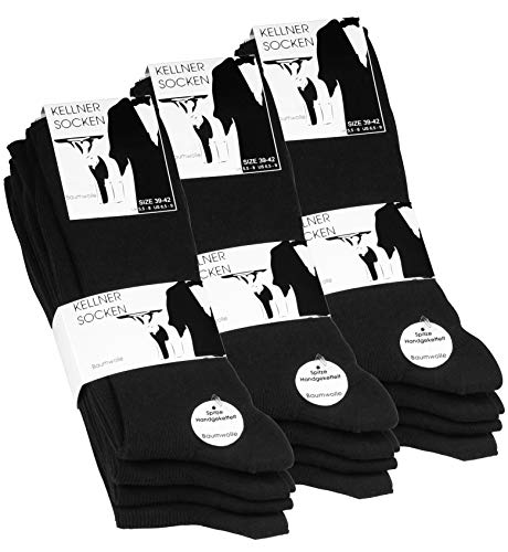 VCA Original schwarze Herren Kellnersocken, Baumwolle, Spitze Handgekettelt, 1:1 Rippe, 15 Paar, 39/42 VCA Original schwarze Herren Kellnersocken, Baumwolle, Spitze Handgekettelt, 1:1 Rippe, 15 Paar, 39/42 von Yenita