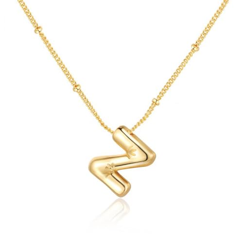 VCCKNB JEWELRY Initialen-Halsketten für Frauen und Mädchen, 14 Karat vergoldet, Buchstaben-Anhänger-Halskette von A-Z, Monogramm-Halsketten, Alphabet-Anfangsschmuck, zierliche, trendige (Gold-Z) von VCCKNB JEWELRY
