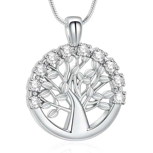 VCCWYQK Baum des Lebens Aschenurnen Anhänger aus Edelstahl Trauerschmuck Erinnerungsstück für Frauen Mütter und Ehefrauen zur Ascheaufbewahrung VCCWYQK Baum des Lebens Aschenurnen Anhänger aus Edelstahl Trauerschmuck Erinnerungsstück für Frauen Mütter und Ehefrauen zur Ascheaufbewahrung von VCCWYQK