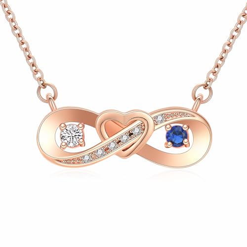 VCCWYQK Edelstein Herz Infinity Urne Halskette für Frauen Einäscherung Schmuck für Asche Urne Halskette Anhänger Memorial Lockets Keepsake Kremation Asche Schmuck von VCCWYQK
