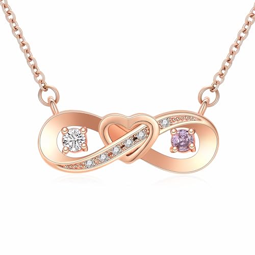 VCCWYQK Edelstein Herz Infinity Urne Halskette für Frauen Einäscherung Schmuck für Asche Urne Halskette Anhänger Memorial Lockets Keepsake Kremation Asche Schmuck von VCCWYQK