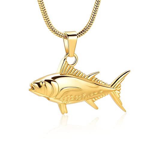 VCCWYQK Fisch Urne Halskette für Asche für Männer Frauen Memorial Schmuck Keepsake Halskette für Mensch/Tier Asche VCCWYQK Fisch Urne Halskette für Asche für Männer Frauen Memorial Schmuck Keepsake Halskette für Mensch/Tier Asche von VCCWYQK