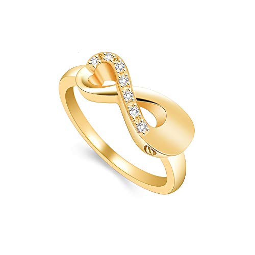 VCCWYQK Infinity Love Cremation Ring für Asche Edelstahl halten geliebte Asche Keepsake Fingerring Urne Medaillon Memorial Schmuck für Frauen von VCCWYQK