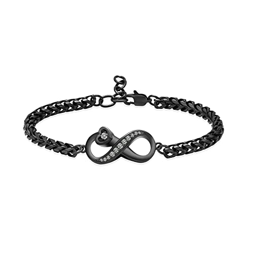 VCCWYQK Infinity Urne Armband für Asche für Frauen Männer, Edelstahl Verstellbare Armreifen, Keepsake Memorial Schmuck Asche-Halter für Die Menschliche (G) von VCCWYQK