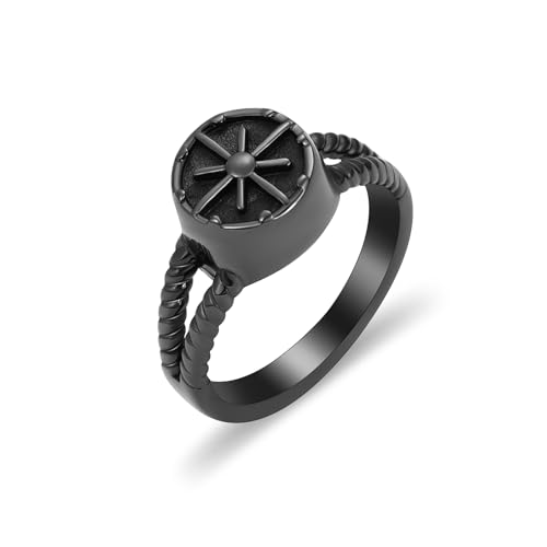 VCCWYQK Kompass Urne Ring für Asche für Frauen Männer Einäscherung Ring hält Asche Andenken Finger Ringe für geliebte Menschen von VCCWYQK