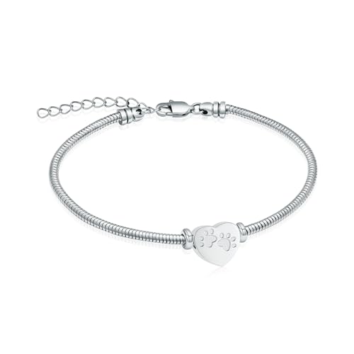 VCCWYQK Mini Herz Pfote Druck Urne Armband für Asche für Frauen Hund Edelstahl Einäscherung Schmuck Memorial Keepsake Schlange Kette Armreif für Asche Halter VCCWYQK Mini Herz Pfote Druck Urne Armband für Asche für Frauen Hund Edelstahl Einäscherung Schmuck Memorial Keepsake Schlange Kette Armreif für Asche Halter von VCCWYQK