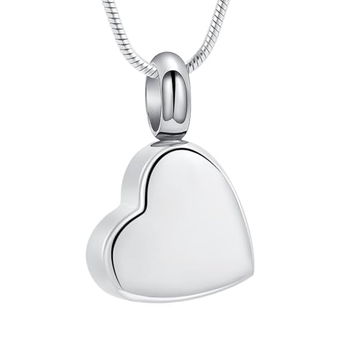 VCCWYQK Mini Herz Urne Halskette für Asche für Frauen Männer Edelstahl Einäscherung Schmuck Memorial Keepsake Anhänger für Asche-Halter VCCWYQK Mini Herz Urne Halskette für Asche für Frauen Männer Edelstahl Einäscherung Schmuck Memorial Keepsake Anhänger für Asche-Halter von VCCWYQK