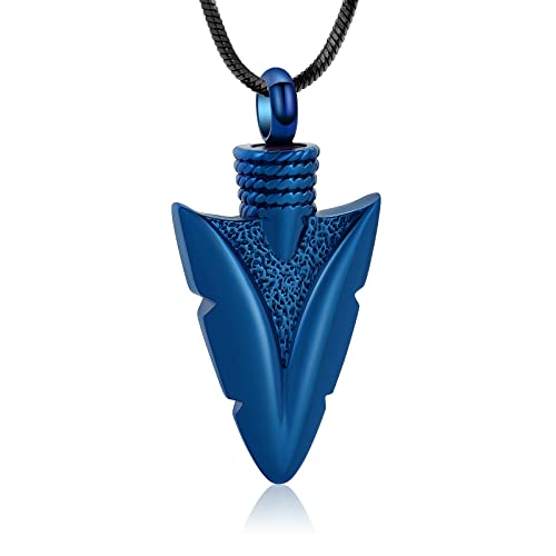 VCCWYQK Pfeilspitze Urne Halskette für Männer Memorial Anhänger Einäscherung Asche Schmuck Edelstahl Bereavement Keepsakes Geschenk für den Verlust eines geliebten Menschen von VCCWYQK