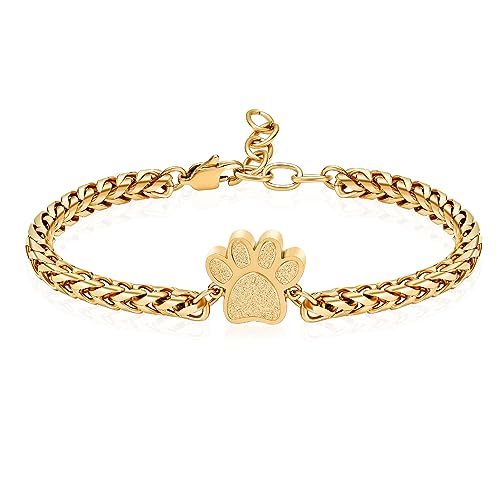 VCCWYQK Pfote drucken Urne Armband für Asche für Hund Katze Einäscherung Schmuck für Asche niedliche Tiere einstellbar Memorial Keepsake Armbänder Schmuck Geschenke für Frauen von VCCWYQK