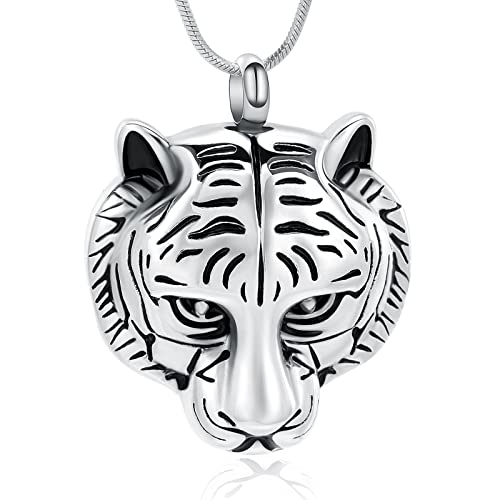 VCCWYQK Tiger Kopf Urne Halskette für Asche Edelstahl Keepsake Memorial Schmuck für menschliche Haustier Asche Halter VCCWYQK Tiger Kopf Urne Halskette für Asche Edelstahl Keepsake Memorial Schmuck für menschliche Haustier Asche Halter von VCCWYQK