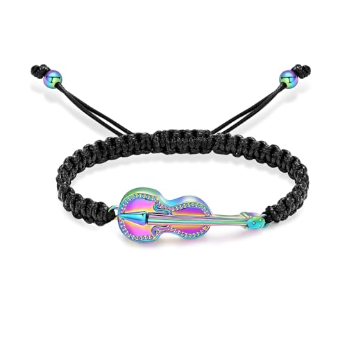 VCCWYQK Violine Urne Armband für Asche Edelstahl Kremation Schmuck Keepsake Musik Geschenke für Frauen Männer Violinist von VCCWYQK