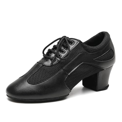 VCIXXVCE Damen Latein Tanzschuhe Schnüren Geschlossene Zehe Salsa Tango Moderne Leistung Ballsaal Tanzschuhe, 36 EU von VCIXXVCE
