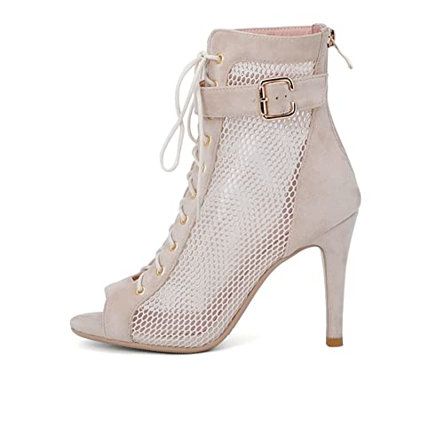 VCIXXVCE Damen Lateinische Tanzstiefel Schnüren Beige Salsa Bachata Tango Ballsaal Tanzschuhe Reißverschluss Ballsaal Netzgarn Tanzschuhe, 40 EU VCIXXVCE Damen Lateinische Tanzstiefel Schnüren Beige Salsa Bachata Tango Ballsaal Tanzschuhe Reißverschluss Ballsaal Netzgarn Tanzschuhe, 40 EU von VCIXXVCE