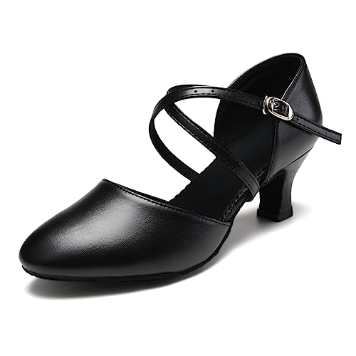 VCIXXVCE Tanzschuhe Damen Latein Schwarz Salsa Tango Bachata Ballsaal Performance Tanzschuhe 6cm Absatz, 38.5 EU VCIXXVCE Tanzschuhe Damen Latein Schwarz Salsa Tango Bachata Ballsaal Performance Tanzschuhe 6cm Absatz, 38.5 EU von VCIXXVCE