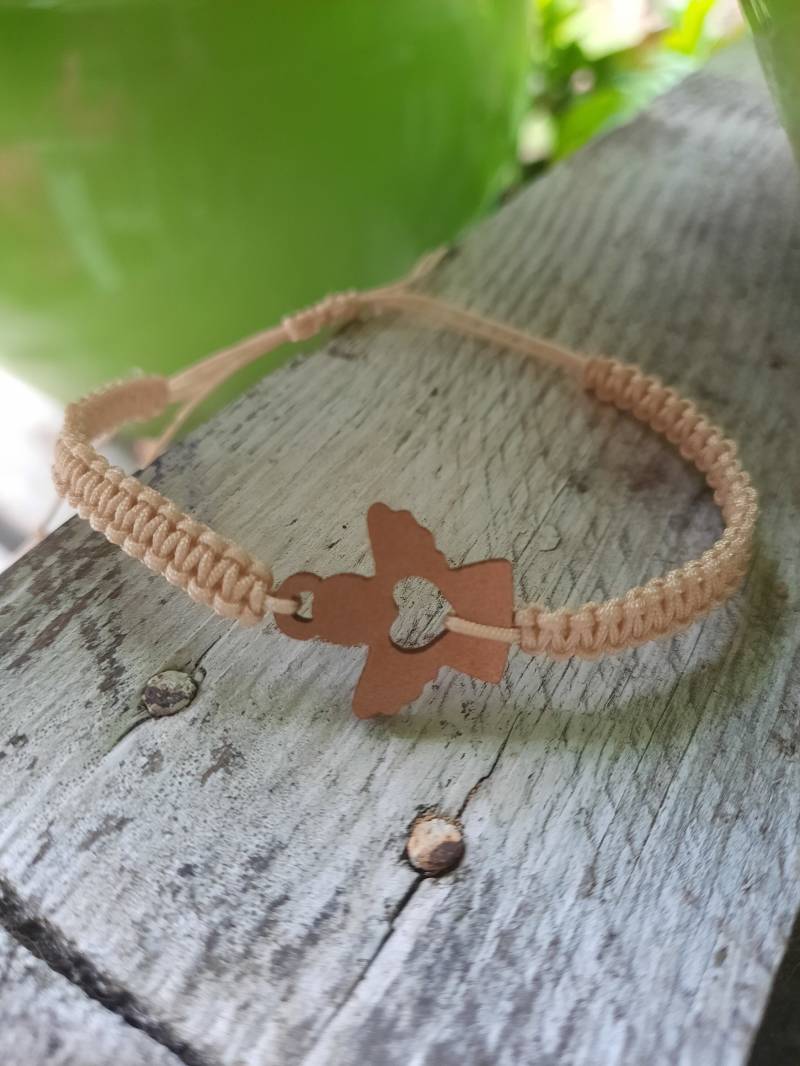 Armband Makramee Schutzengel von VCKreativDesign