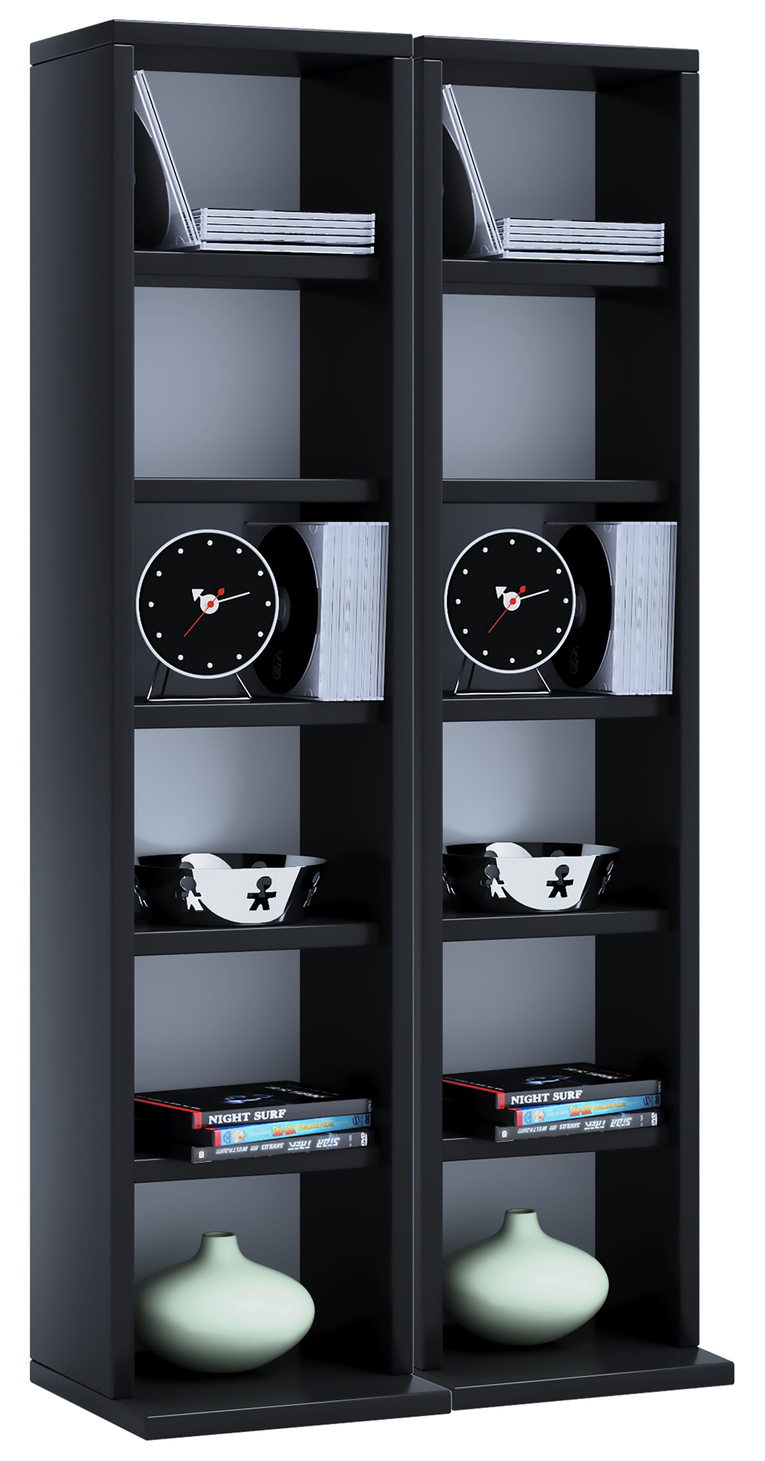 VCM Media-Regal "VCM Holz CD DVD Stand Regal CD Regal mit Platz für 204 CDs oder 72 DVDs oder 40-Videos Maße: H. 92 x B. 42 x T. 20 cm Elegantes CD/DVD Regal Blu ray Regal - Milano" VCM Media-Regal "VCM Holz CD DVD Stand Regal CD Regal mit Platz für 204 CDs oder 72 DVDs oder 40-Videos Maße: H. 92 x B. 42 x T. 20 cm Elegantes CD/DVD Regal Blu ray Regal - Milano" von VCM