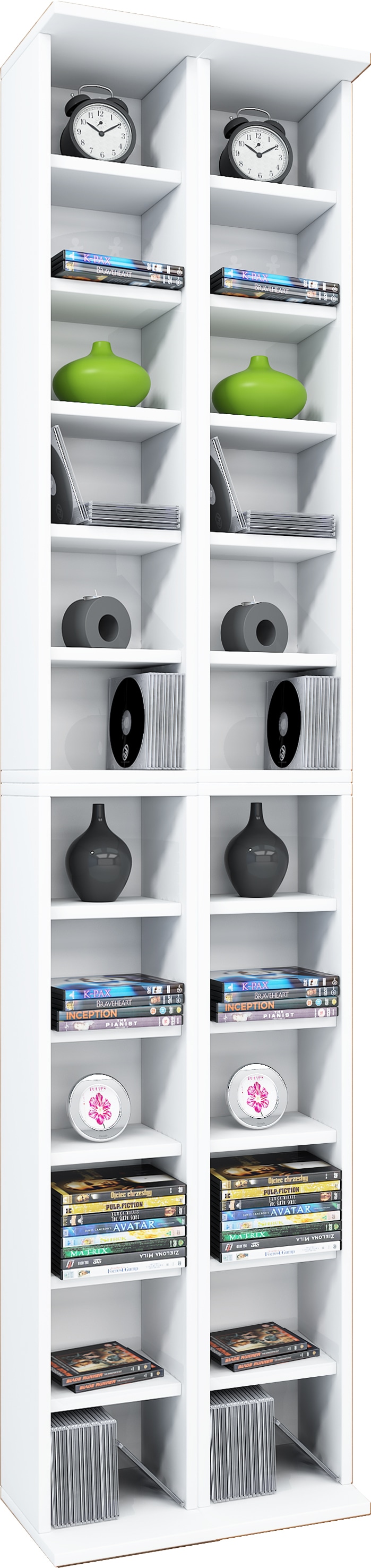 VCM Media-Regal "VCM Holz CD DVD Stand Regal CD Regal mit Platz für 408 CDs oder 144 DVDs oder 80-Videos Maße: H. 183 x B. 42 x T. 20 cm Elegantes CD/DVD Regal Blu ray Regal ¿ Almera" VCM Media-Regal "VCM Holz CD DVD Stand Regal CD Regal mit Platz für 408 CDs oder 144 DVDs oder 80-Videos Maße: H. 183 x B. 42 x T. 20 cm Elegantes CD/DVD Regal Blu ray Regal ¿ Almera" von VCM
