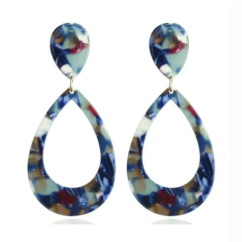 Damen-Ohrclips aus Acryl, Bohemian-Stil, große Statement-Mode, kreisförmige Ohrclips, Schmuckzubehör - V Damen-Ohrclips aus Acryl, Bohemian-Stil, große Statement-Mode, kreisförmige Ohrclips, Schmuckzubehör - V von VCODWCSJO