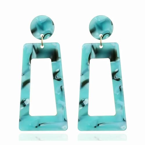 Damen-Ohrclips aus Acryl, Bohemian-Stil, große Statement-Mode, kreisförmige Ohrclips, Schmuckzubehör - X Damen-Ohrclips aus Acryl, Bohemian-Stil, große Statement-Mode, kreisförmige Ohrclips, Schmuckzubehör - X von VCODWCSJO
