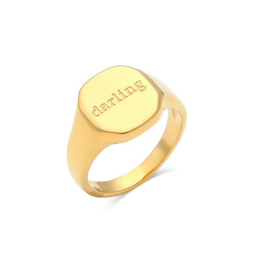 Ins Style Englischer Buchstabenring, schlichter, beliebter Ring, Damenschmuck, 8, Metall, Zirkonia Ins Style Englischer Buchstabenring, schlichter, beliebter Ring, Damenschmuck, 8, Metall, Zirkonia von VCODWCSJO