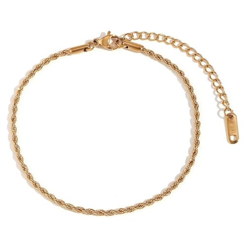 Modische, schlichte, all-Match-gedrehte Halskette, Schmuck für Damen, 5mm twist chain necklace 40+5cm, Metall, Zirkonia Modische, schlichte, all-Match-gedrehte Halskette, Schmuck für Damen, 5mm twist chain necklace 40+5cm, Metall, Zirkonia von VCODWCSJO