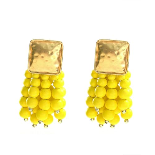Modische Ohrringe aus Metall, quadratisch, handgefertigt, Perlenquaste, baumelnde Ohrringe für Frauen, Statement-Imitation, Perlenkette, Tropfenohrringe, Schmuck, Geschenk, Weiß Modische Ohrringe aus Metall, quadratisch, handgefertigt, Perlenquaste, baumelnde Ohrringe für Frauen, Statement-Imitation, Perlenkette, Tropfenohrringe, Schmuck, Geschenk, Weiß von VCODWCSJO