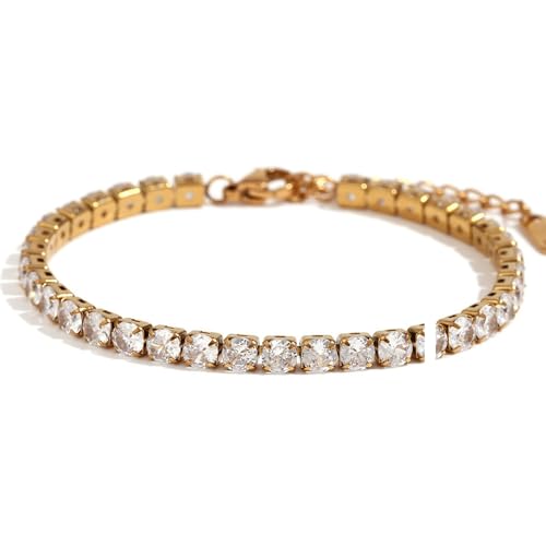 Modisches, schlichtes Temperament-Armband für Damen und Herren, Persönlichkeit, Mikro-Intarsien, Zirkon, Kettenarmband für Damen, Metall, Zirkonia Modisches, schlichtes Temperament-Armband für Damen und Herren, Persönlichkeit, Mikro-Intarsien, Zirkon, Kettenarmband für Damen, Metall, Zirkonia von VCODWCSJO