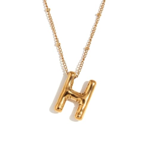 Niedliche Anhänger-Halskette, Party-Ballon-Buchstaben-Anhänger, Halskette, Mädchen, Geschenk, Schmuck, Metall, Zirkonia von VCODWCSJO