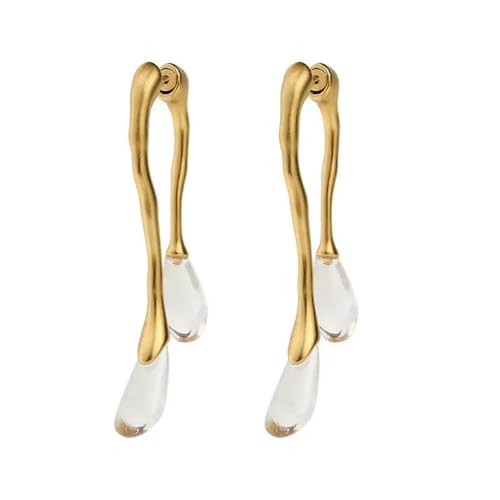 Ohrringe im Vintage-Stil, moderner Schmuck, Silbernadel, Kunstharz, Tropfenform, Hänge-Ohrringe für Charms, Damen, Geschenk, Gold Ohrringe im Vintage-Stil, moderner Schmuck, Silbernadel, Kunstharz, Tropfenform, Hänge-Ohrringe für Charms, Damen, Geschenk, Gold von VCODWCSJO