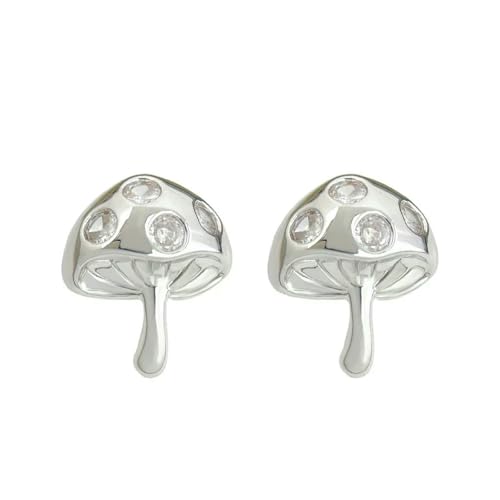 Pilzförmige Ohrringe – Zirkonia, minimalistischer Schmuck, Damen-Ohrclips, modisch für den täglichen Gebrauch von VCODWCSJO