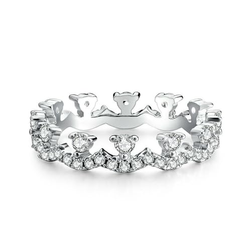 VCODWCSJO Crown Light Luxury Ring, Light Luxury Lace High-End-Ring, Feminine Temperament Wave Layered Ring-R456-7 VCODWCSJO Crown Light Luxury Ring, Light Luxury Lace High-End-Ring, Feminine Temperament Wave Layered Ring-R456-7 von VCODWCSJO