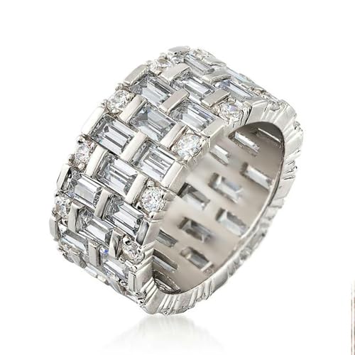 VCODWCSJO Exquisiter Volldiamant-Vollkreis-Zirkon-Ehering für Damen, Modeschmuck, 9, Zirkonia VCODWCSJO Exquisiter Volldiamant-Vollkreis-Zirkon-Ehering für Damen, Modeschmuck, 9, Zirkonia von VCODWCSJO