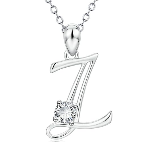 VCODWCSJO Halskette mit 26 englischen Buchstaben, modische Diamant-Anhänger, beliebte Halskette, Zirkonia von VCODWCSJO