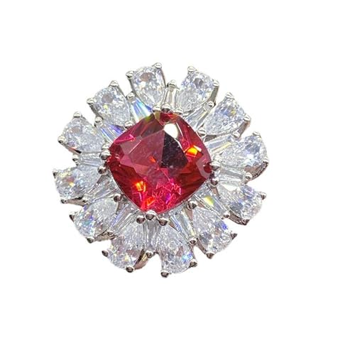 VCODWCSJO Jewelry Damen-Ring mit rotem Turmalin, offener Edelstein, luxuriöser Handschmuck, 32, Zirkonia VCODWCSJO Jewelry Damen-Ring mit rotem Turmalin, offener Edelstein, luxuriöser Handschmuck, 32, Zirkonia von VCODWCSJO