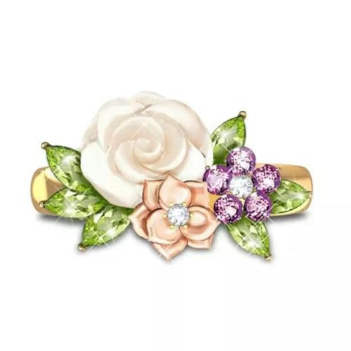 VCODWCSJO Kreativer Smaragd-Marquise-Diamant-Blumenring, beliebter Schmuck, 36, Zirkonia VCODWCSJO Kreativer Smaragd-Marquise-Diamant-Blumenring, beliebter Schmuck, 36, Zirkonia von VCODWCSJO