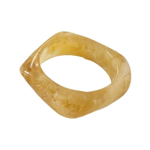 VCODWCSJO Punk Brown Coffee Resin Acrylic Smudging Armreif Hiphop Unregelmäßige Kpop Geometrische Breite Armreifen für Frauen Armband, Harz, Harz VCODWCSJO Punk Brown Coffee Resin Acrylic Smudging Armreif Hiphop Unregelmäßige Kpop Geometrische Breite Armreifen für Frauen Armband, Harz, Harz von VCODWCSJO