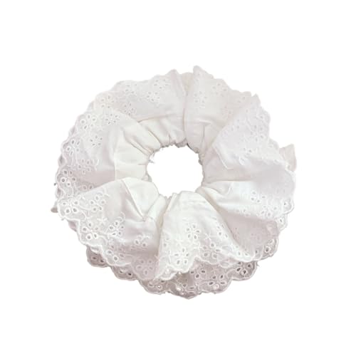 2 STÜCKE Spitzen-Haargummis for Frauen Elastische Haarbänder Pferdeschwanzhalter Binden Einfarbige Haarreifen Gummibänder Mädchen Haarring(Color 1) von VCSZYAFX