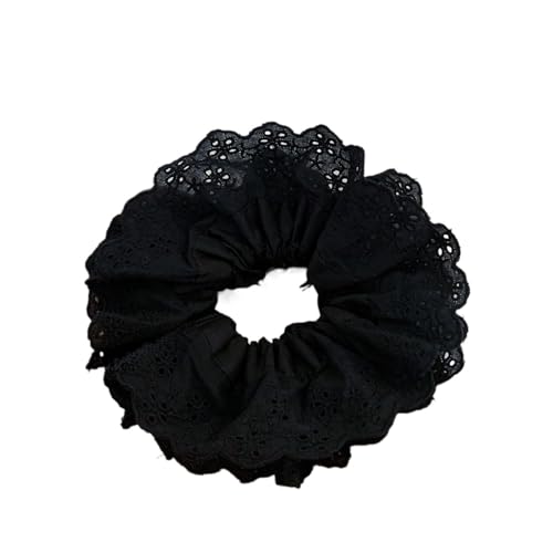 2 STÜCKE Spitzen-Haargummis for Frauen Elastische Haarbänder Pferdeschwanzhalter Binden Einfarbige Haarreifen Gummibänder Mädchen Haarring(Color 2) von VCSZYAFX