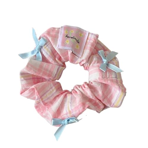 2 stücke Elegante Druck Spitze Rand Breite Scrunchies for Frauen Mädchen Süße Haar Krawatte Niedlich Exquisite Band Zubehör(Color4) von VCSZYAFX