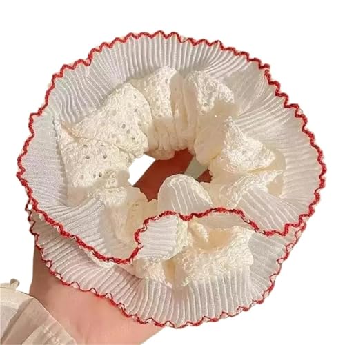 2 stücke Elegante Nette Spitze Scrunchies Frauen Mädchen Elastische Haar Gummiband Zubehör Krawatte Ring Seil Kopfschmuck Headwear Ornament(Color 5) von VCSZYAFX