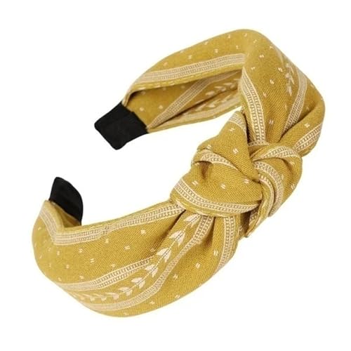 Damen Stoff Haarreif Headband Elegantes geknotetes breites Haarband Mädchen Stoff Stirnband Frauen Haarschmuck Haarband FüR Verschiedene Haar- Und Kleidungsfarben(Color1) von VCSZYAFX