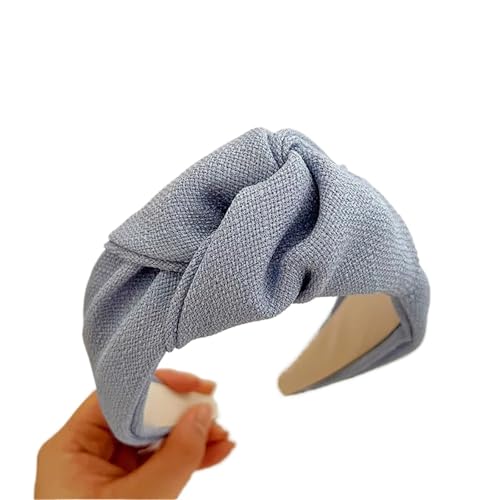 Damen Stoff Haarreif Headband Haarknoten-Stirnband for Mädchen, Haar-Accessoires for Erwachsene FüR Verschiedene Haar- Und Kleidungsfarben(Blue) von VCSZYAFX