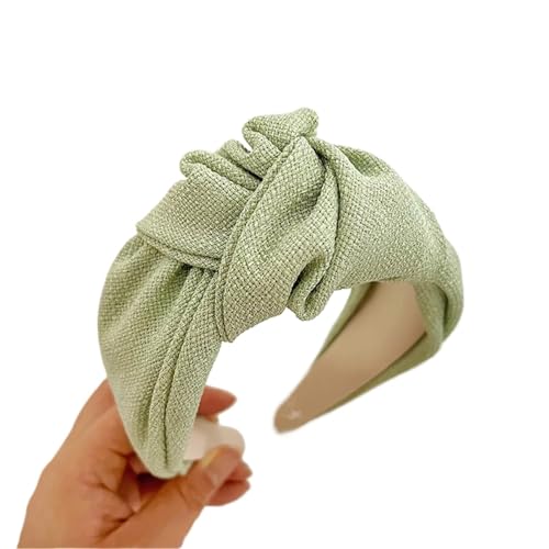 Damen Stoff Haarreif Headband Haarknoten-Stirnband for Mädchen, Haar-Accessoires for Erwachsene FüR Verschiedene Haar- Und Kleidungsfarben(Green) von VCSZYAFX