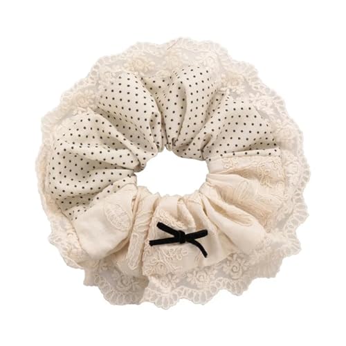 Retro Creme Spitze Haar Scrunchies Stirnbänder for Frauen Mädchen Süße Seil Krawatte Pferdeschwanz Gummi Band Dame Zubehör Retro Creme Spitze Haar Scrunchies Stirnbänder for Frauen Mädchen Süße Seil Krawatte Pferdeschwanz Gummi Band Dame Zubehör von VCSZYAFX