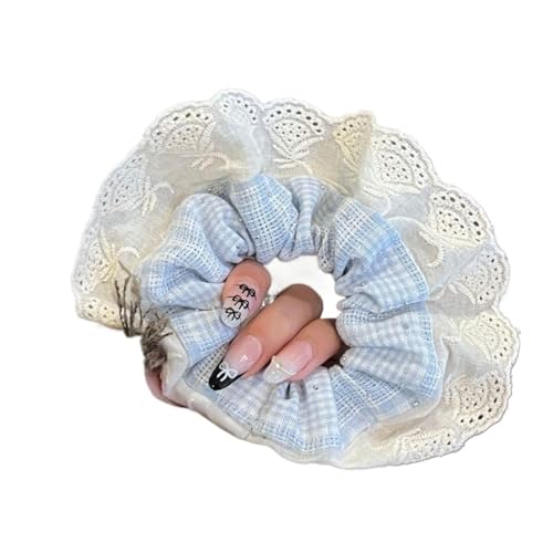 Stoffspitze Haarseil for Frauen Hoher Pferdeschwanz Haargummis Süßes Mädchen Keine Beschädigung Haarring Scrunchie(Color 4) von VCSZYAFX
