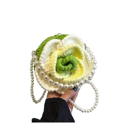 VCSZYAFX Damen Clutch mit Rosenperlen, Mini-Schultertasche mit Blumenmuster FüR Damenreisen Und Urlaub(Color3) von VCSZYAFX