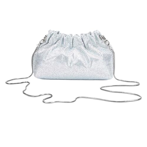 VCSZYAFX Damen Kette UmhäNgetasche Damen Abendtasche Hochzeit Braut Geldbörse Kette Umhängetasche Strass Abendtasche FüR Pendler, Shopping, Reisen Und Partys(Color3) von VCSZYAFX